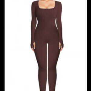 Seamless Long Sleeve Fitted Jumpsuit